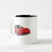LEGENDARY Z-R-ONE AUTOMOBILE ART ZWEIFARBIGE TASSE (Vorderseite Links)