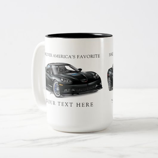 LEGENDARY ZEE-R-ONE AUTOMOBILE ART ZWEIFARBIGE TASSE (Vorderseite Links)