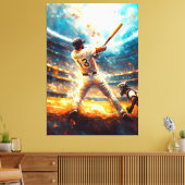 Legendary Zuhause Run - Dynamic Sports Art - Baseb Leinwanddruck (Insitu (Wohnzimmer))
