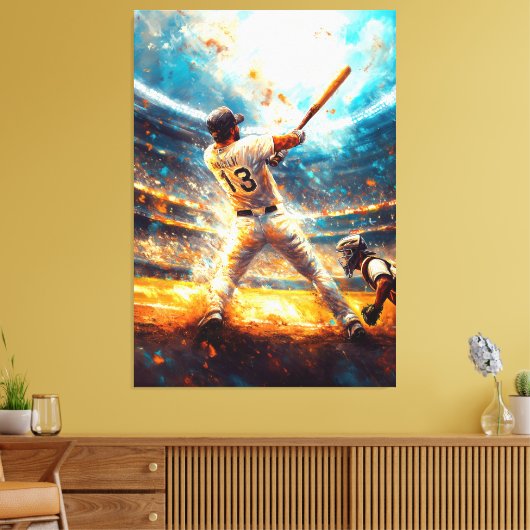 Legendary Zuhause Run - Dynamic Sports Art - Baseb Leinwanddruck (Insitu (Wohnzimmer))