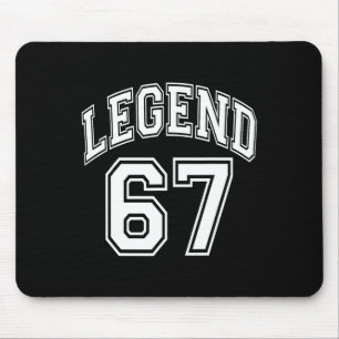 Legende 67 Nummer Varsity Team - 67. Geburtstag Un Mousepad