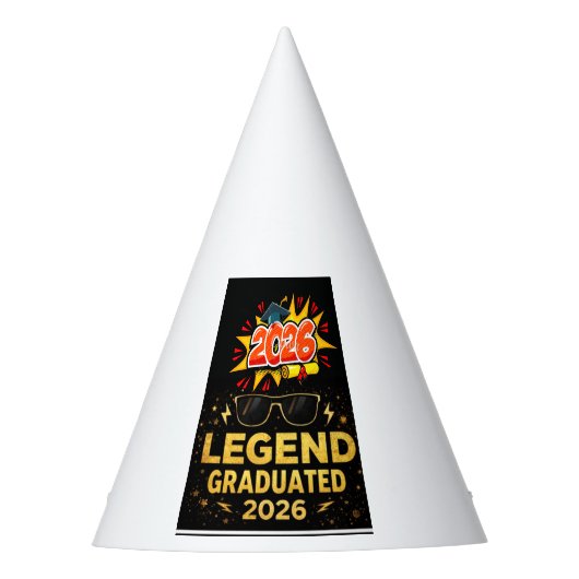 Legende Abschluss 2026 Lustiges Abschlussdesign |  Partyhütchen (Vorderseite)