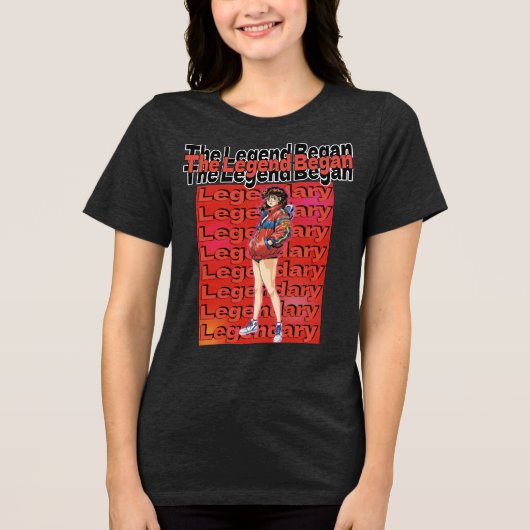 Legende begann  Tri-Blend shirt (Vorderseite)