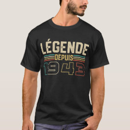 Légende depuis 1943 80e Jahrestag Vintag T-Shirt