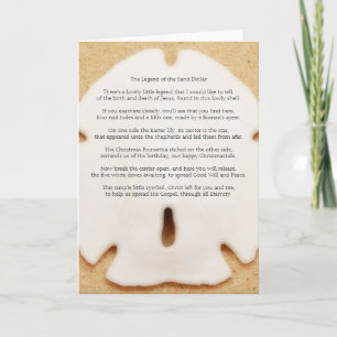 Legende der Sand-Dollar-Karte Feiertagskarte