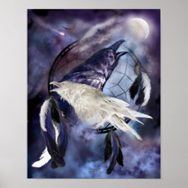 Legende der weißen Raven Art Print/ Poster