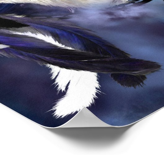 Legende der weißen Raven Art Print/ Poster (Ecke)