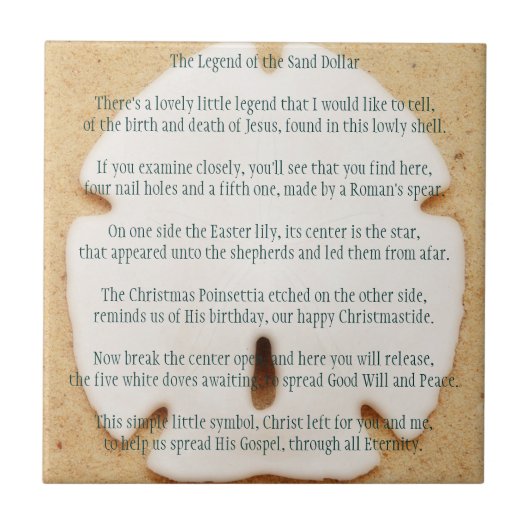 Legende des Sand-Dollars Fliese (Vorderseite)