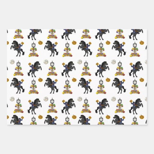 Legende des Sleepy Hollow Headless Horseman Gif Geschenkpapier Set (Vorderseite)
