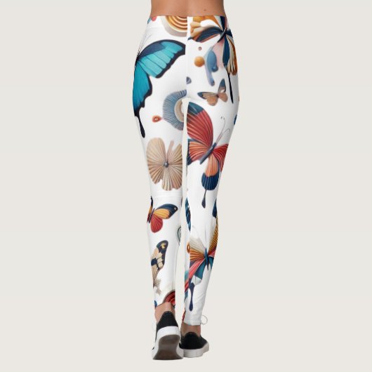 Legende Design für Erwachsene - farbenfrohe Schmet Leggings (Rückseite)
