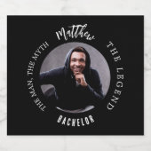 Legende Foto Bachelor Party Bierflaschenetikett (Einzelnes Label)