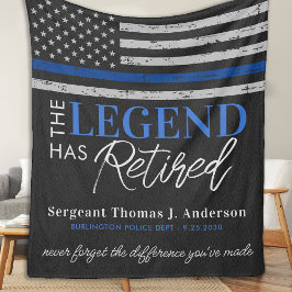 Legende für die Polizeieinziehung: Thin Blue Line Fleecedecke