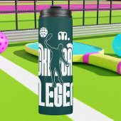 Legende für grüne Monogramm-Pickleball Thermosbecher