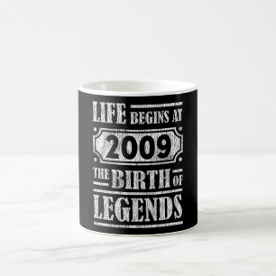 Legende Geboren 2009 Retro Vintage Geburtstagsgesc Kaffeetasse