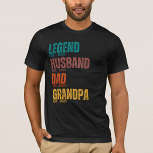 Legende Husband Vater Opa Custom Est. Jahr Retro T-Shirt