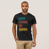 Legende Husband Vater Opa Custom Est. Jahr Retro T-Shirt (Vorne ganz)