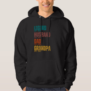 Legende Husband Vater Opa Retro Custom Est. Jahr Hoodie