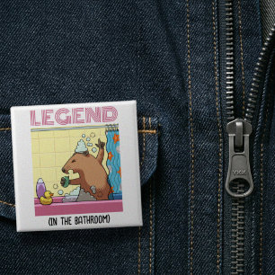 Legende (Im Badezimmer) Singender Waldmurmeltier Button