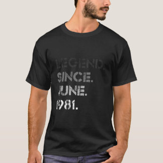 Legende in Not seit Juni 1981 42. Geburtstag 42 T-Shirt
