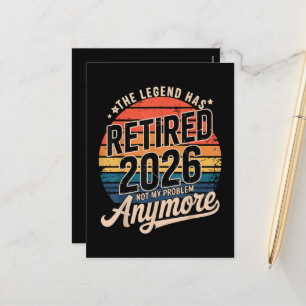 Legende ist 2026 in Rente Nicht mehr mein Problem  Feiertagspostkarte