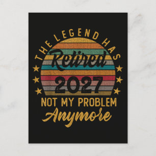Legende ist 2027 in Rente Nicht mehr mein Problem Einladungspostkarte