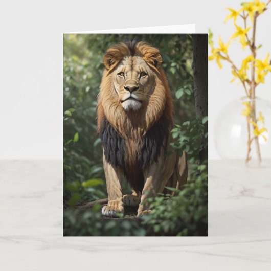 Legende Löwen im Dschungel | Karte (Gelbe Blume)