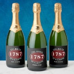 Legende Name und Jahr Schwarzer Geburtstag hinzufü Schaumweinetikett<br><div class="desc">Beginnen Sie Ihren besondere Anlass mit einem einzigartigen, personalisierten Champagner-Flaschenetikett. Diese legendären Labels sind in schwarz und rot gestaltet und können mit Ihrem eigenen Namen und Jahr versehen werden. Ob Geburtstag, Jubiläum oder ein anderer Meilenstein, diese personalisierten Champagneretiketten machen einen bleibenden Meilenstein. Lassen Sie sich mit einer Flasche Champagner ganz...</div>