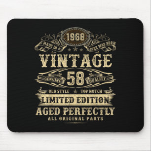 Legende seit 1968 Vintage 58. Geburtstag für ihn Mousepad