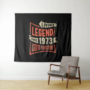 Legende seit 1973 Geburtstagsgeschenk Wandteppich