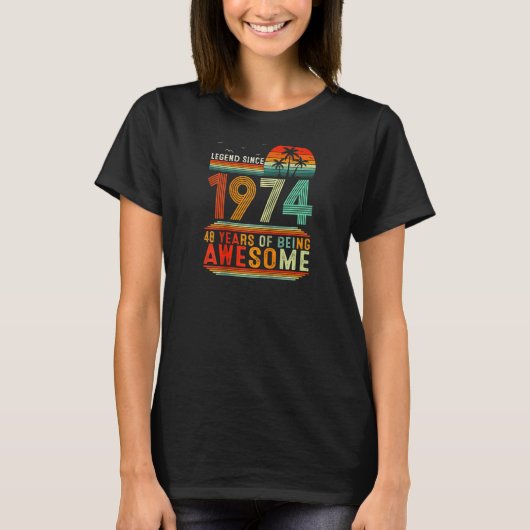 Legende seit 1974 48 Jahre Phantastisch 48 Jahre 4 T-Shirt (Vorderseite)