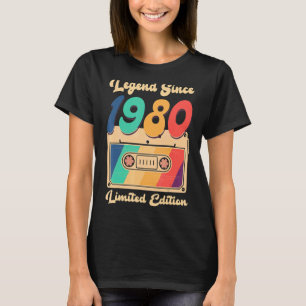 Legende seit 1980 Vintage Kassette Geburtstagsfrau T-Shirt