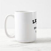 Legende seit 1991 kaffeetasse (Links)