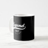 Legende seit 1997 Vintager Geburtstag Kaffeetasse (Vorderseite Links)