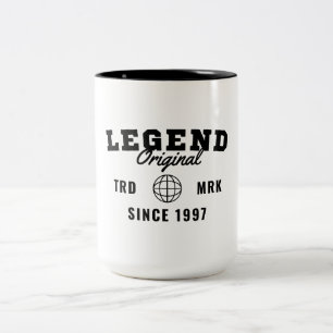Legende seit 1997 zweifarbige tasse