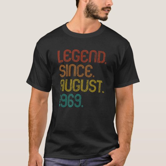 Legende seit August 1969 Retro 53 Jahre alt 53. B T-Shirt (Vorderseite)