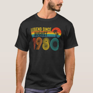 Legende Seit August 1980 42. Geburtstag Vintag 42 T-Shirt