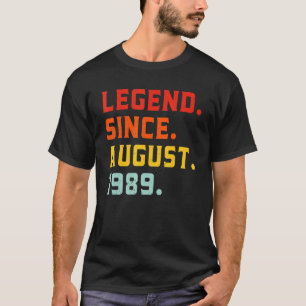 Legende seit August 1989 33 Jahre alt Vintag 33. T-Shirt
