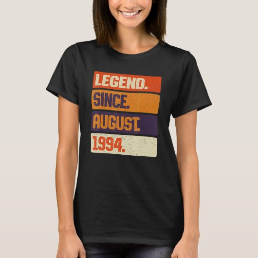 Legende seit August 1994 Retro 29 Jahre alt 29. B T-Shirt (Vorderseite)