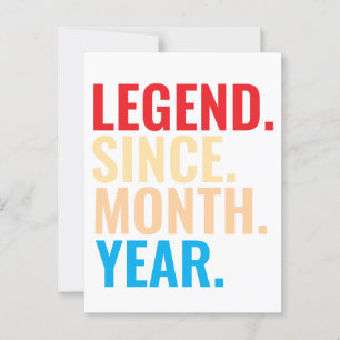 Legende seit dem Monat Jahr Brauch Geburtstag Postkarte