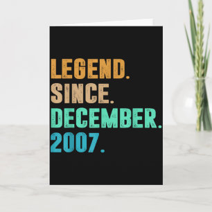 Legende seit Dezember 2007 Geburtstag des Geburtst Karte