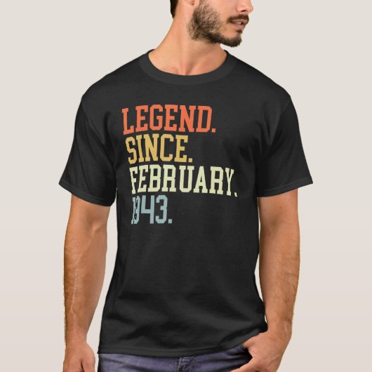 Legende seit Februar 1943 für Männer Frauen Februa T-Shirt (Vorderseite)