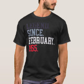 Legende seit Februar 1965 für Männer Frauen Februa T-Shirt (Vorderseite)