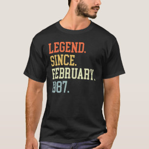 Legende seit Februar 1987 für Männer Frauen Februa T-Shirt