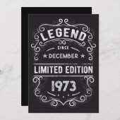 Legende seit Geburtstag Geschenk Einladung (Vorne/Hinten)