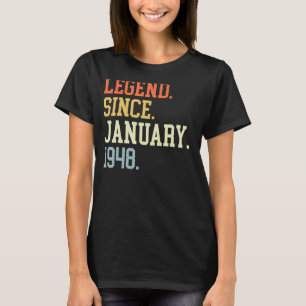 Legende seit Januar 1948 für Männer Frauen 19. Jan T-Shirt