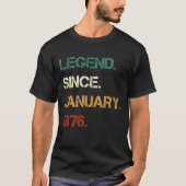 Legende seit Januar 1976 T-Shirt (Vorderseite)