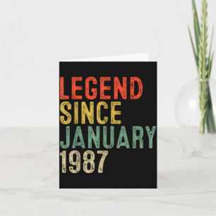 Legende seit Januar 1987 &# ter Geburtstag &#  J Karte