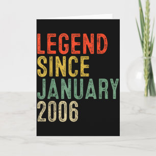 Legende seit Januar 2006 20. Geburtstagsgeschenke Karte