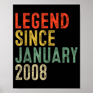 Legende seit Januar 2008 18. Geburtstag 18 Jahre a Poster