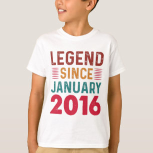 Legende seit Januar 2016 Vintage Geburtstag T-Shirt